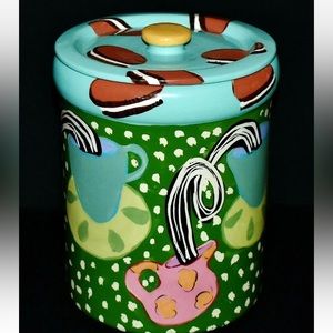 Droll Designs Art Pottery Canister/Cookie jar